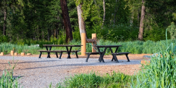 Wishbone Bayview Picnic Tables at Mission Creek Regional Park in Kelowna BC